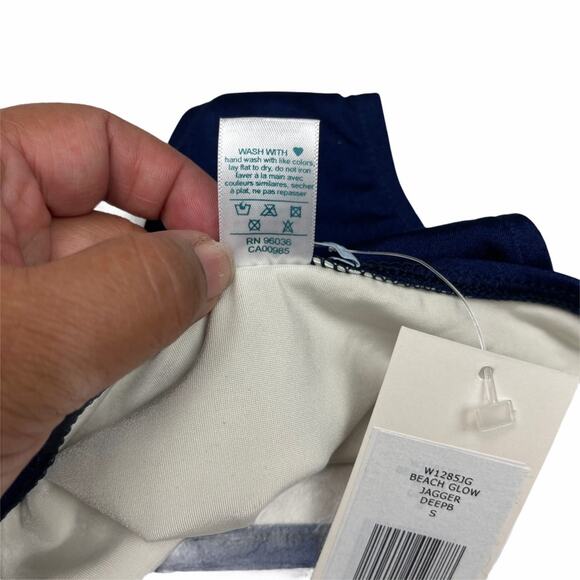 EberJey Beach Glow Jagger Bikini Bottom Navy Small - Picture 6 of 7